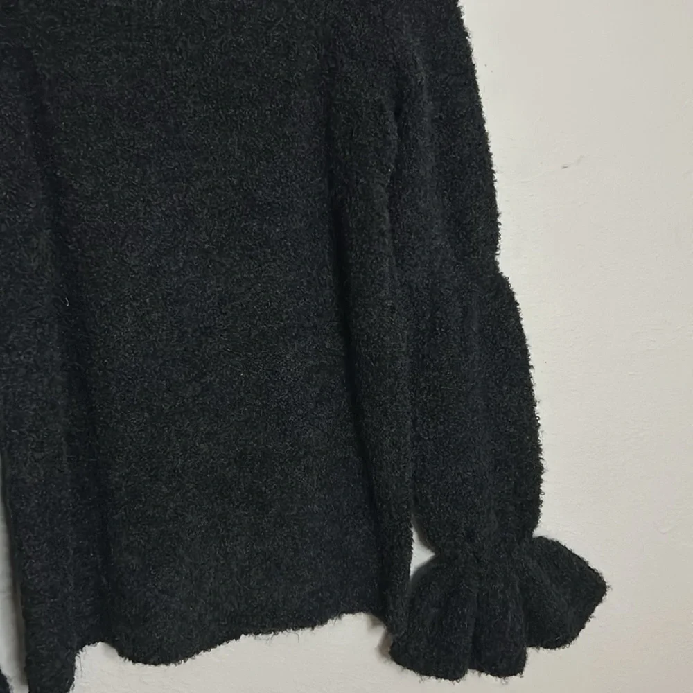 Something Navy Ombré poplin off shoulder sweater, women’s size XXS. Dark blue.